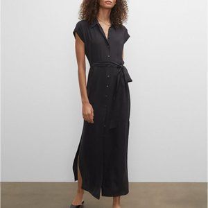 Club Monaco Danielle Silk Dress Black